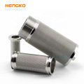 Sintered stainless steel multilayer wire mesh welding gas filter cartridge